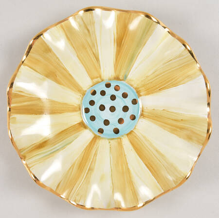 Parchment Check Saucer