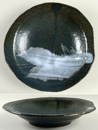 Wabisabi Blue Large Rim Soup Bowl