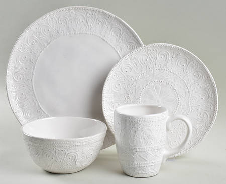 Blanc Colette 4 Piece Place Setting