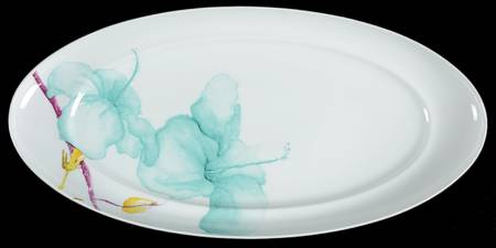 Aliza Teal 18" Oval Serving Platter