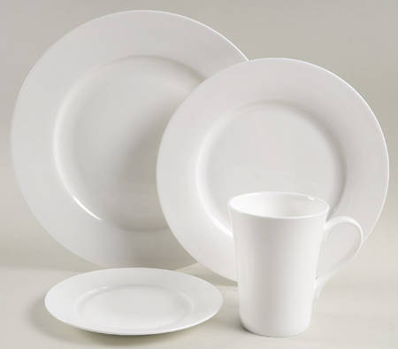 Lucerne White (Delray) 4 Piece Place Setting