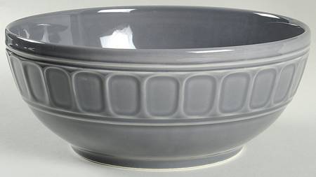 Venice Concrete Grey 11" Large Salad Serving Bowl