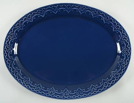Batalha Cobalt Blue 15" Oval Serving Platter