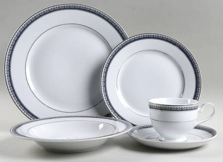 Platinum Crown Cobalt Blue 40 Piece Estate Set