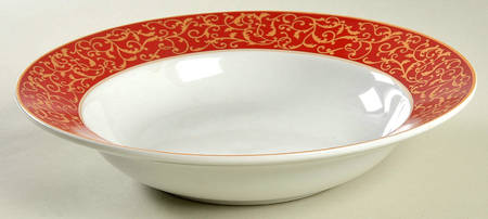 Parchment Rouge 10" Round Vegetable Bowl