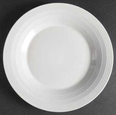 Concentric White Salad Plate