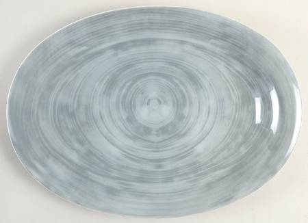 Savona Grey 14" Oval Serving Platter