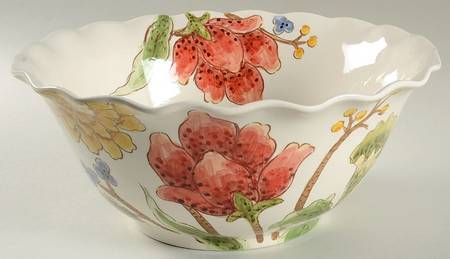 Mum Florals 12" Round Serving Bowl