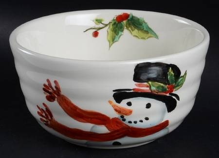 Top Hat Snowman Soup/Cereal Bowl