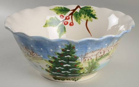 Pinesville 12" Large Salad Serving Bowl
