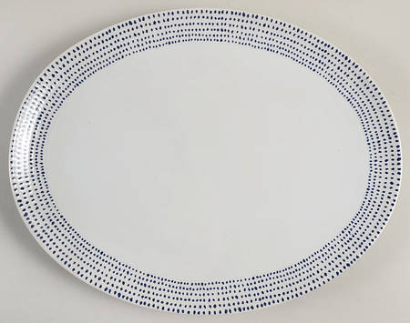 Daylen Cobalt Blue 13" Oval Serving Platter