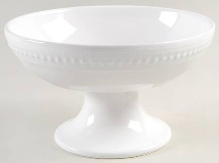 M2A20 White 8" Large Pedestal Fruit Bowl