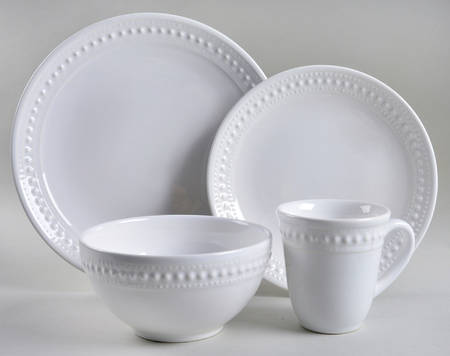 M2A20 White 4 Piece Place Setting