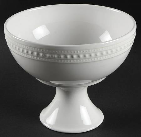 M2A20 White Large Footed Fruit Bowl