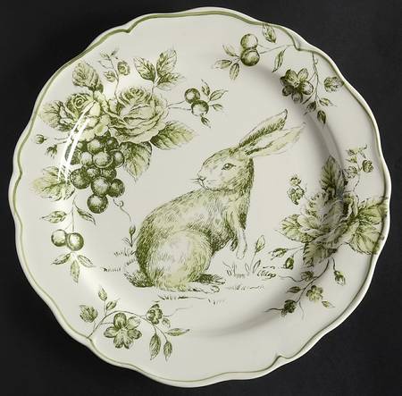 Green and White Toile by Maxcera Corp