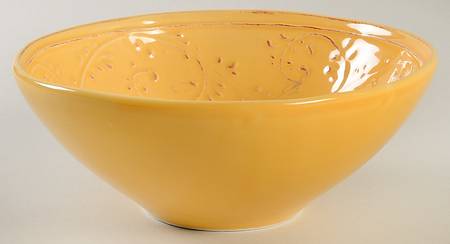 MLJ5 Gold Soup/Cereal Bowl by Maioliche Jessica