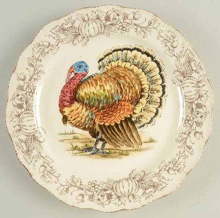 Turkey Toile Salad Plate