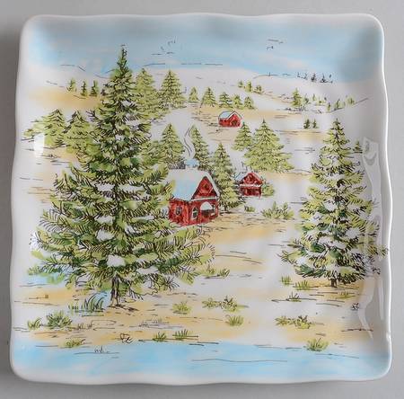 Snowville Square Salad Plate