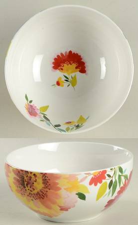 Provence Garden Zinnia Soup/Cereal Bowl