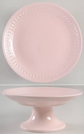 M2A20 Pink 9" Diameter Pedestal Cake Stand