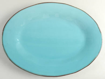 MLJ17 Turquoise 18" Oval Serving Platter