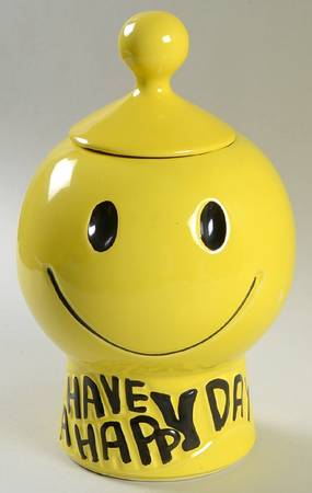 Have a Happy Day Cookie Jar & Lid