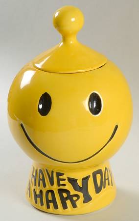 Have a Happy Day Cookie Jar & Lid