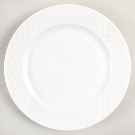 Trellis White Appetizer Plate