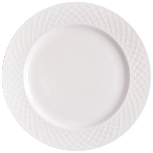 Trellis White Salad Plate