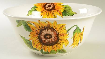 Bright Sunflower 11" Round Serving Bowl