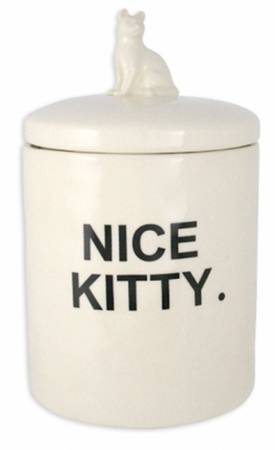Rae Dunn Pet Products Cat Treats Canister & Lid