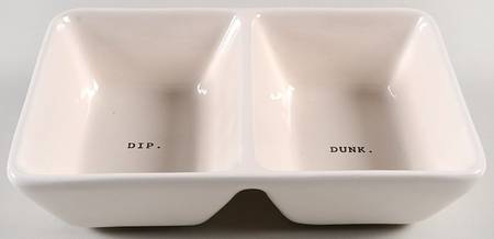 Rae Dunn Kitchenware (2 Part) Rectangular Divided Dish by Magenta