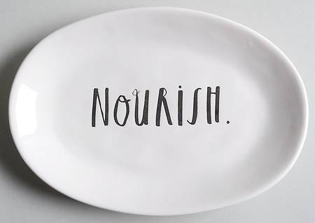 Stem Print 8" Oval Plate by Magenta