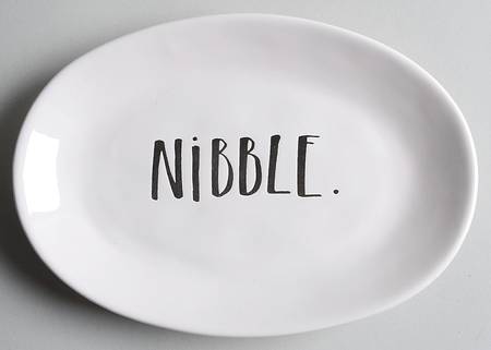 Stem Print 8" Oval Plate