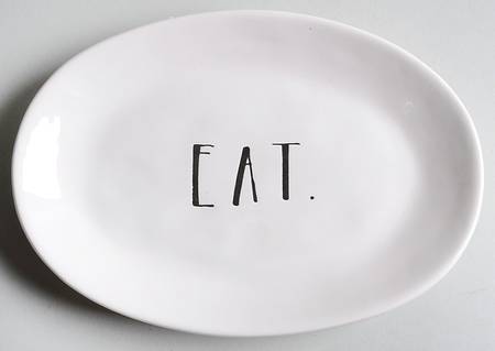 Stem Print 8" Oval Plate