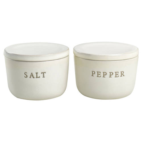 Hearth & Hand Salt & Pepper Cellar Set with Lids
