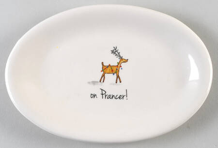 Rae Dunn Holiday 8" Oval Plate