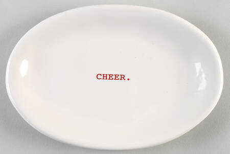 Rae Dunn Holiday 8" Oval Plate
