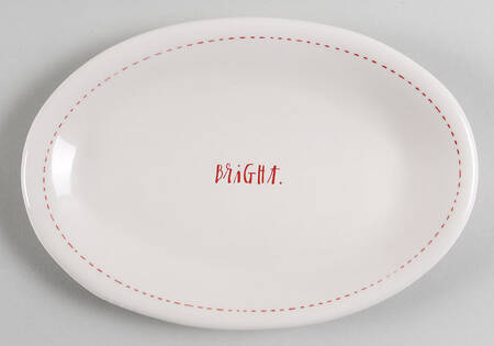 Rae Dunn Holiday 8" Oval Plate
