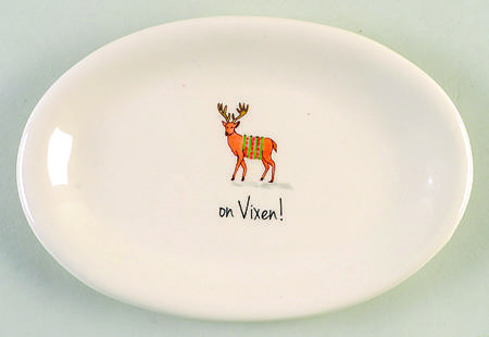 Rae Dunn Holiday 8" Oval Plate