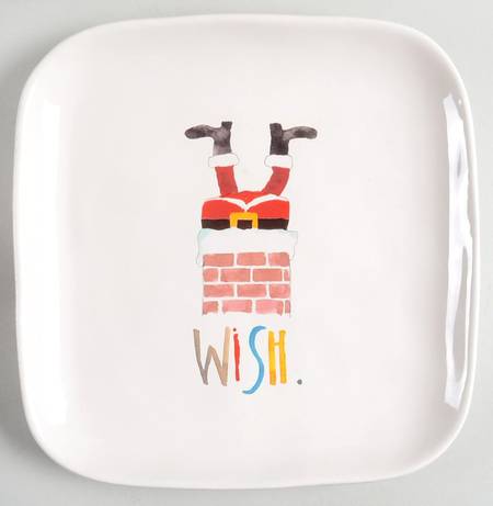 Rae Dunn Holiday Square Salad/Dessert Plate