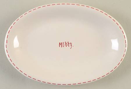 Rae Dunn Holiday 8" Oval Plate