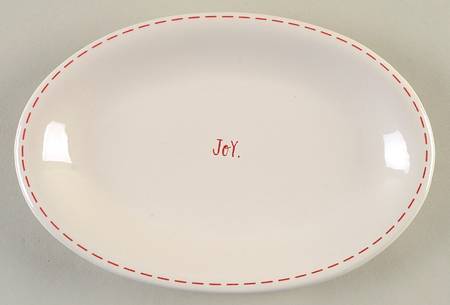 Rae Dunn Holiday 8" Oval Plate
