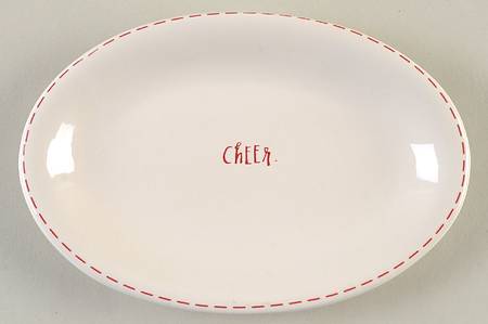 Rae Dunn Holiday 8" Oval Plate