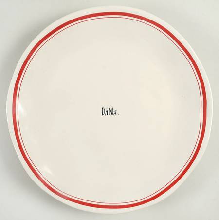 Red Line and Stem Print by Magenta