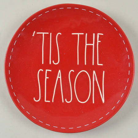 Farmhouse Holiday Stitch Salad Plate