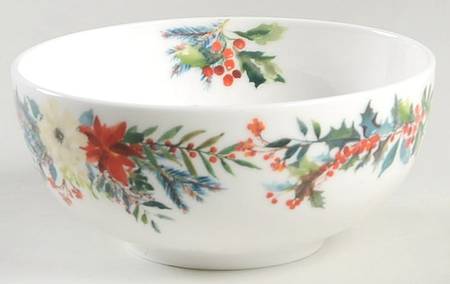 Holly Wreath Fruit/Dessert (Sauce) Bowl