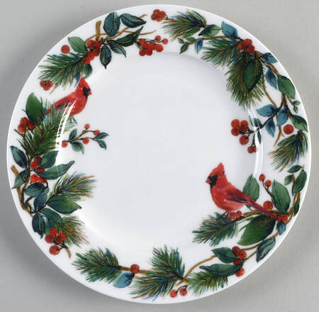 Winter Cardinal Salad/Dessert Plate