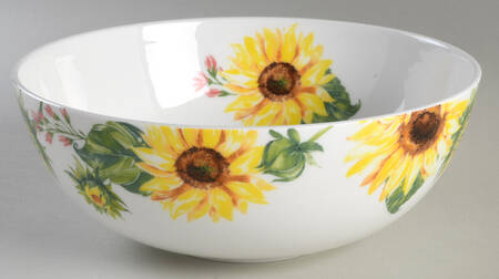 Sunflower 9" Round Serving Bowl