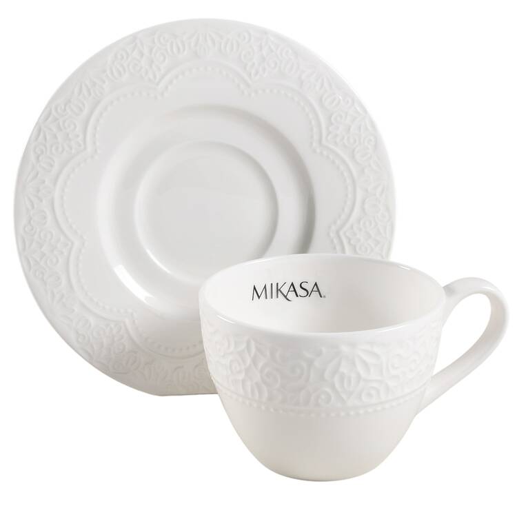 Abigail Flat Cup & Saucer Set